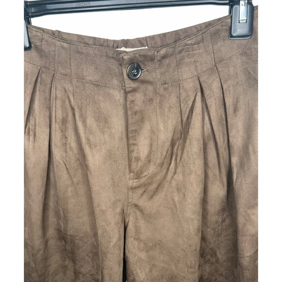Free People We The Free Women's Straight On Suede Shorts Chestnut XS - Picture 4 of 13